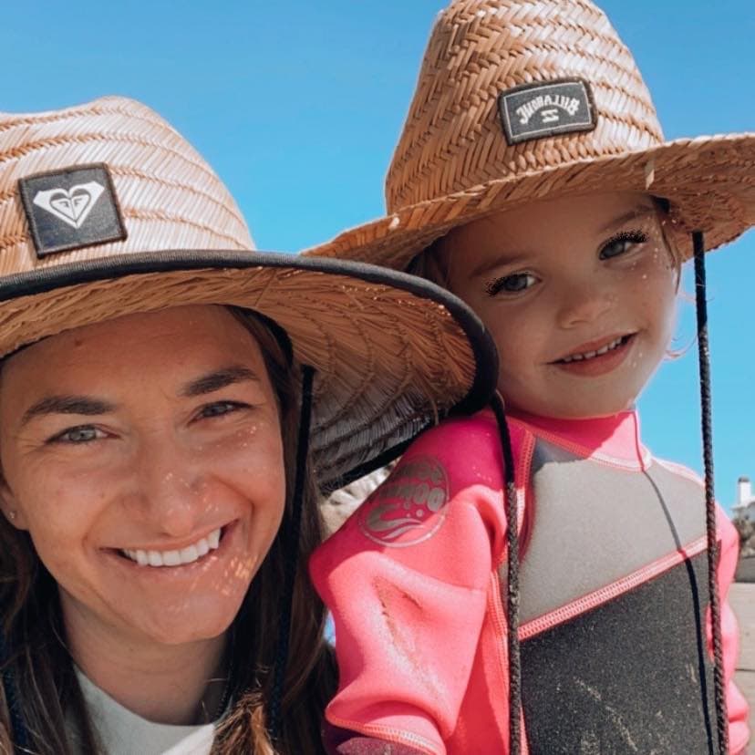 Taylor Lentz, founder of CF Bites Foundation, with her daughter Aubin